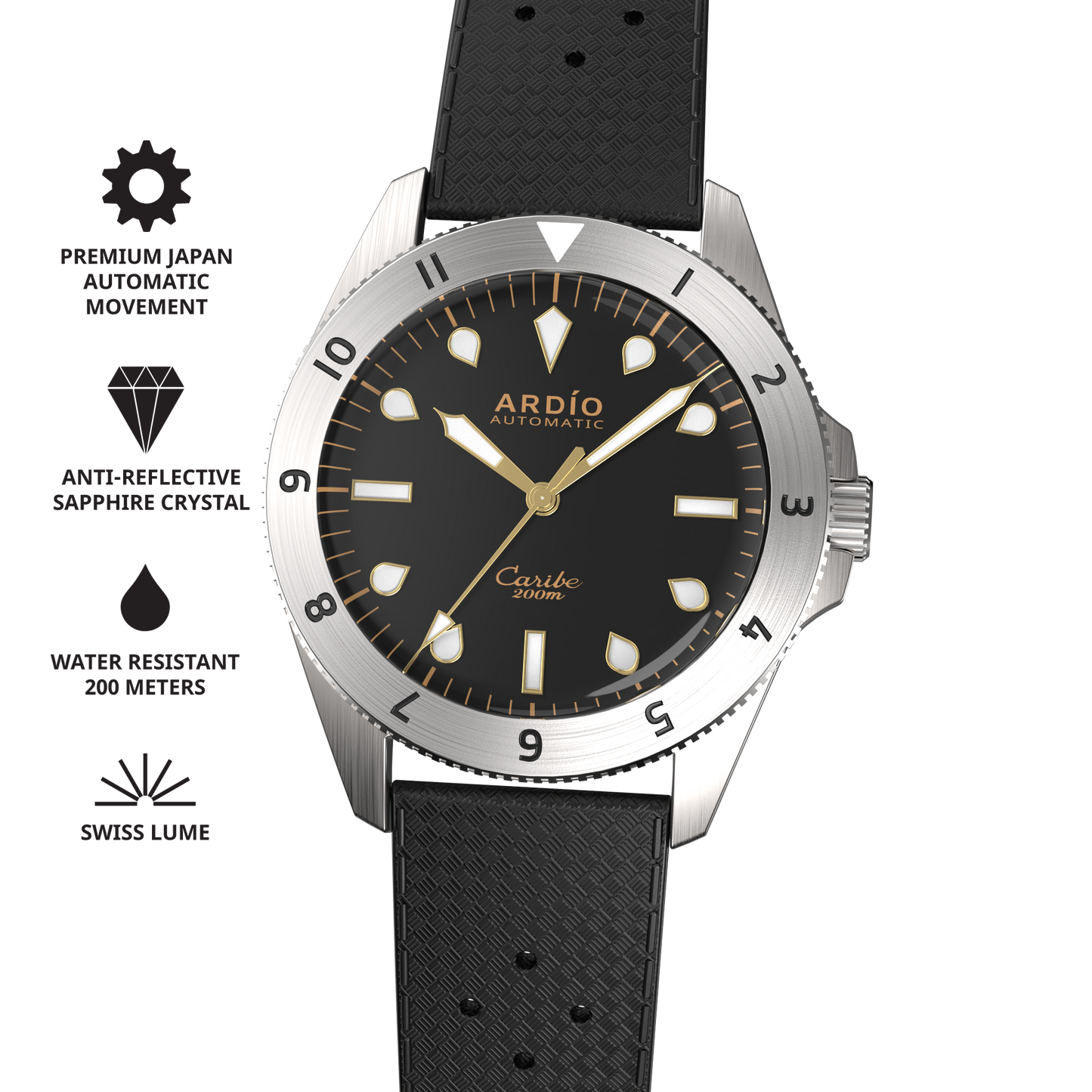 Black Ardio Caribe Watch